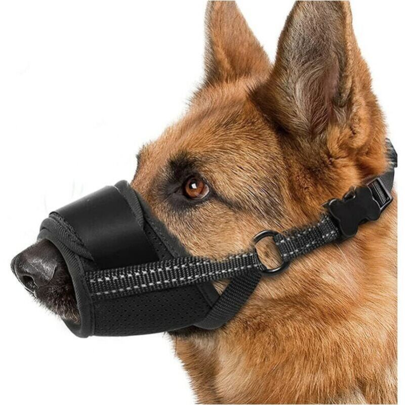 foto del prodotto xvx museruola per cani di taglia grande media, poliestere, taglia xl, nera