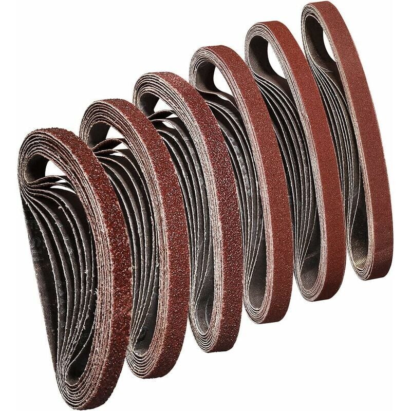 foto del prodotto xvx nastro abrasivo dpzo 10x330 mm nastro abrasivo 40 60 80 120 180 240 per levigare, lucidare e spolverare, ideale per legno 48 pz dpzo