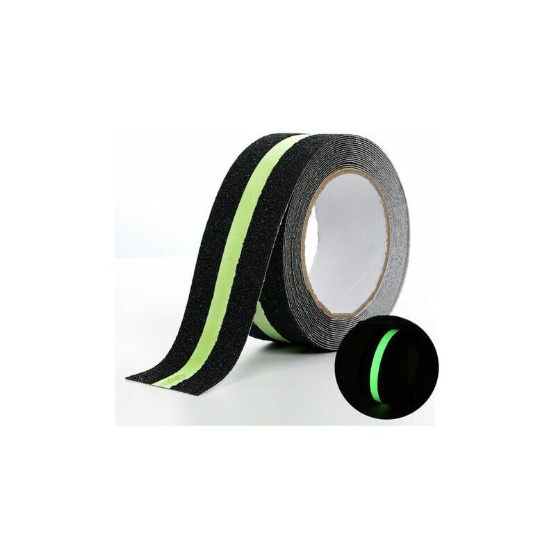 foto del prodotto xvx nastro antiscivolo in pvc satinato nastro antiscivolo luminoso appiccicoso estremo per gradini per scale interni ed esterni 5 cm 5 m verde