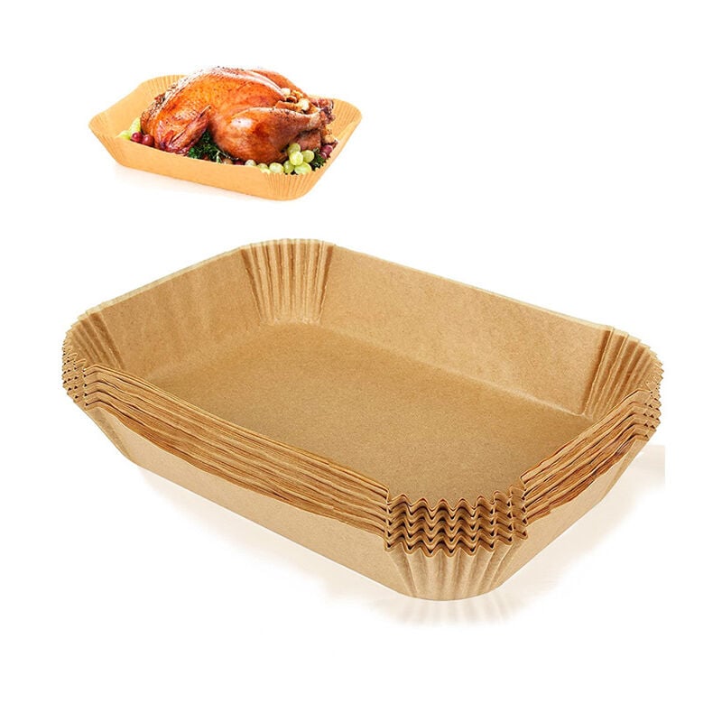 foto del prodotto xvx ninja air fryer carta da cucina 100 pezzi 8 x 5.5 fodere di carta rettangolari accessori per friggitrice senza olio compatibile con ninja