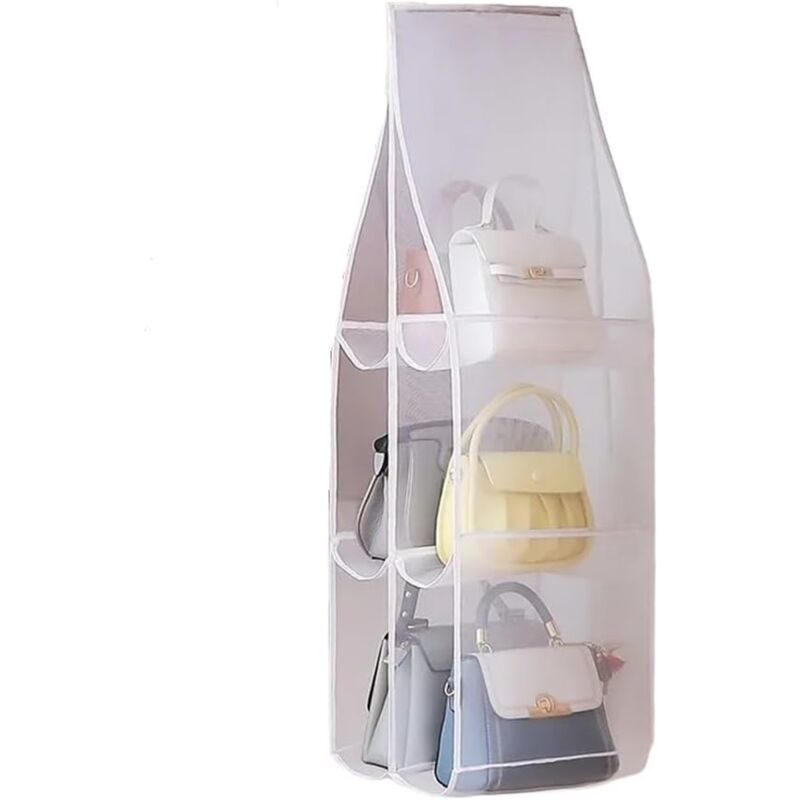 foto del prodotto xvx organizer da appendere per borsa, organizer da appendere nell armadio, organizer da appendere per armadio colore bianco, dimensione m 