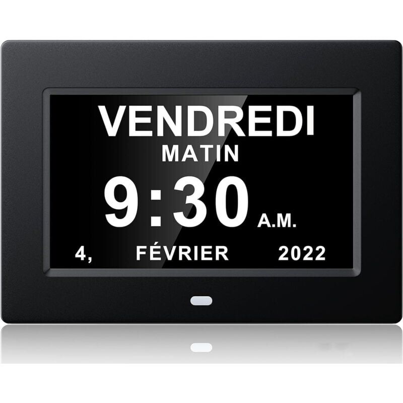 foto del prodotto xvx orologio digitale da 7 pollici con grande display, sveglia, orologio da parete nero 