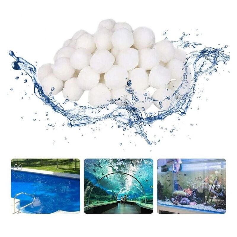foto del prodotto xvx palline filtranti per piscine da esterno, in fibra e sabbia, da 1400 g.