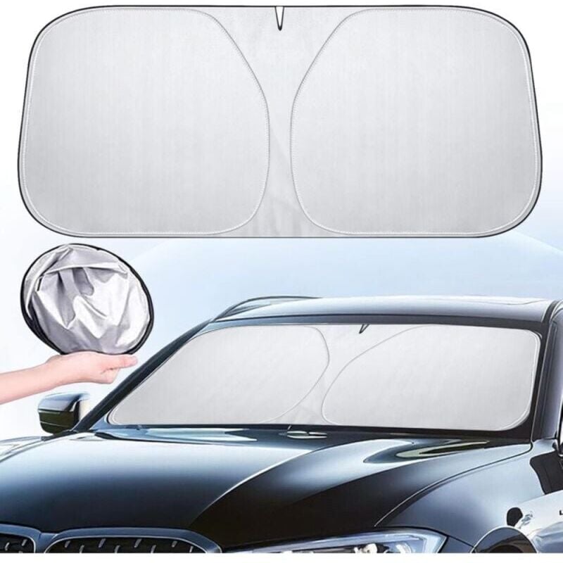 foto del prodotto xvx parasole anti uv 140x70cm per parabrezza di auto, suv camion, parasole pieghevole e termoisolante.