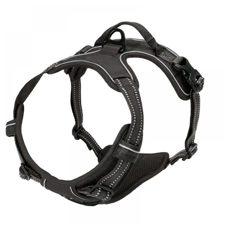 foto del prodotto xvx pettorina antistress per cani nera taglia s, regolabile, comoda e riflettente.