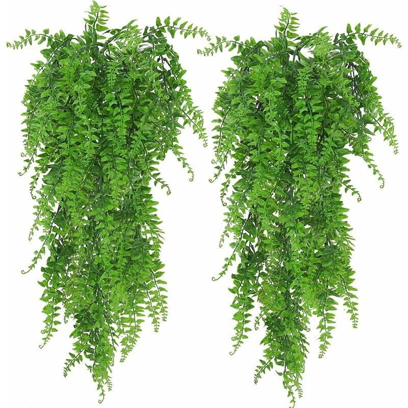 foto del prodotto xvx pianta artificiale sospesa, felce artificiale, pianta di plastica, per casa e giardino 