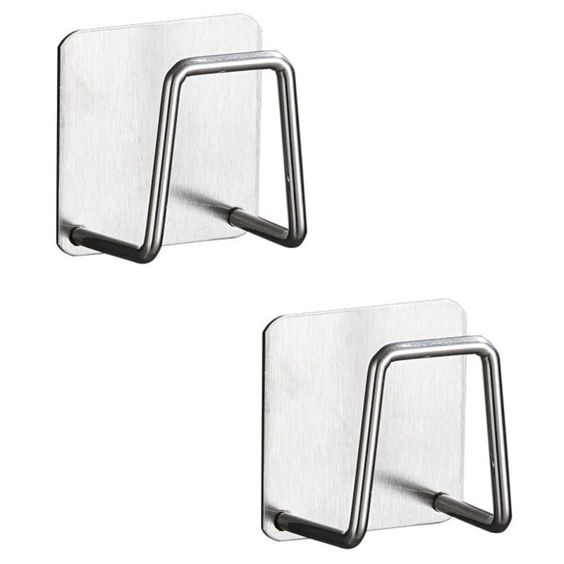 foto del prodotto xvx porta spugna adesivo da 2 pezzi, senza foratura, per lavello da cucina, in acciaio inox 304, argento.