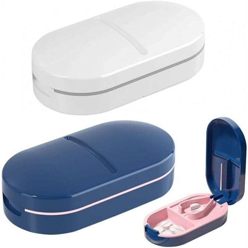 foto del prodotto xvx portapillole 2 in 1, portapillole portatile, portapillole con scomparto