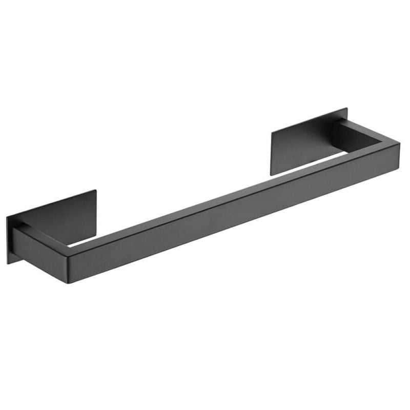foto del prodotto xvx portasciugamani da bagno autoadesivo in acciaio inox con barra singola e design quadrato, 37 cm, nero
