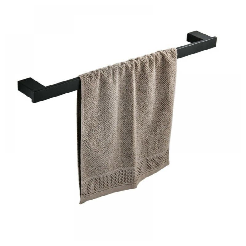 foto del prodotto xvx portasciugamani nero da 40 cm per bagno, portasciugamani da parete in acciaio inox sus 304, barra portasciugamani singola