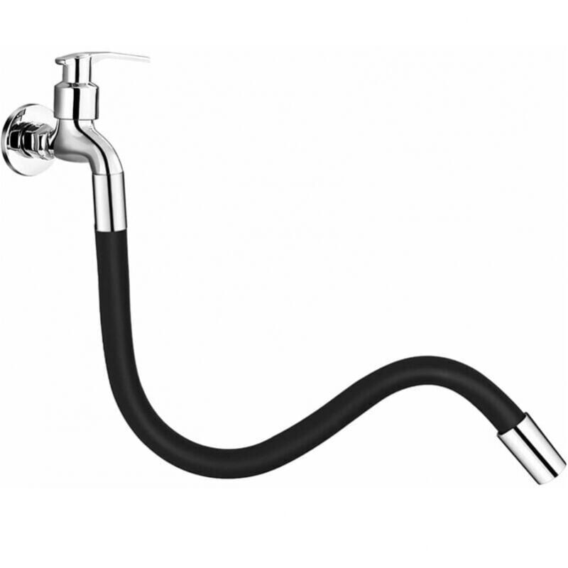 immagine 0 del prodotto xvx prolunga flessibile per rubinetto da 50 cm a 360 per bagno e cucina, per esterni, chiusura a baionetta nera, lunghezza intera