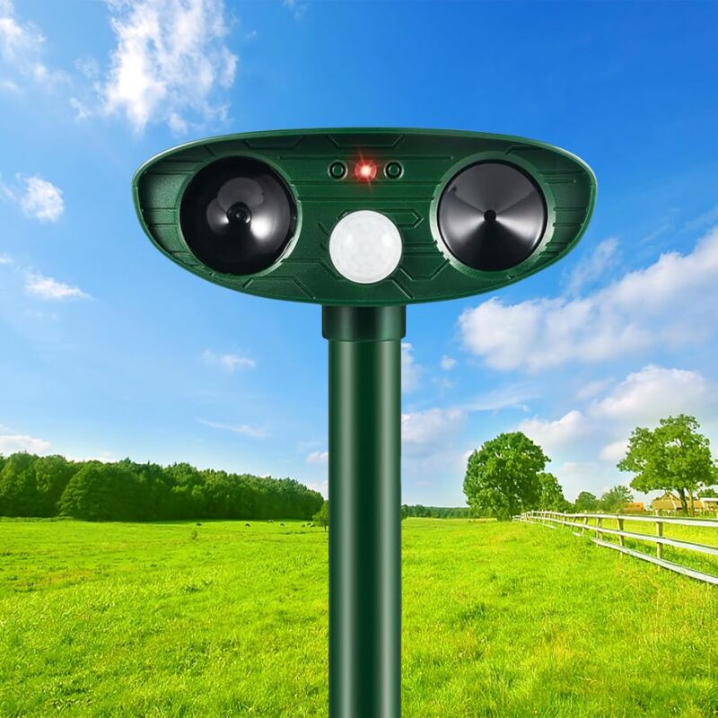 foto del prodotto xvx repellente per gatti solare, repellente per gatti ad ultrasuoni da esterno, repellente per roditori ad ultrasuoni con sensore di movimento,