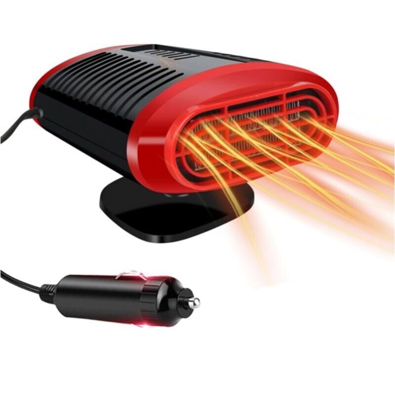 foto del prodotto xvx riscaldatore portatile per auto rosso 2 in 1, 12 v, 150 w, con sbrinatore per parabrezza. riscaldatore portatile per tutti i tipi di auto.