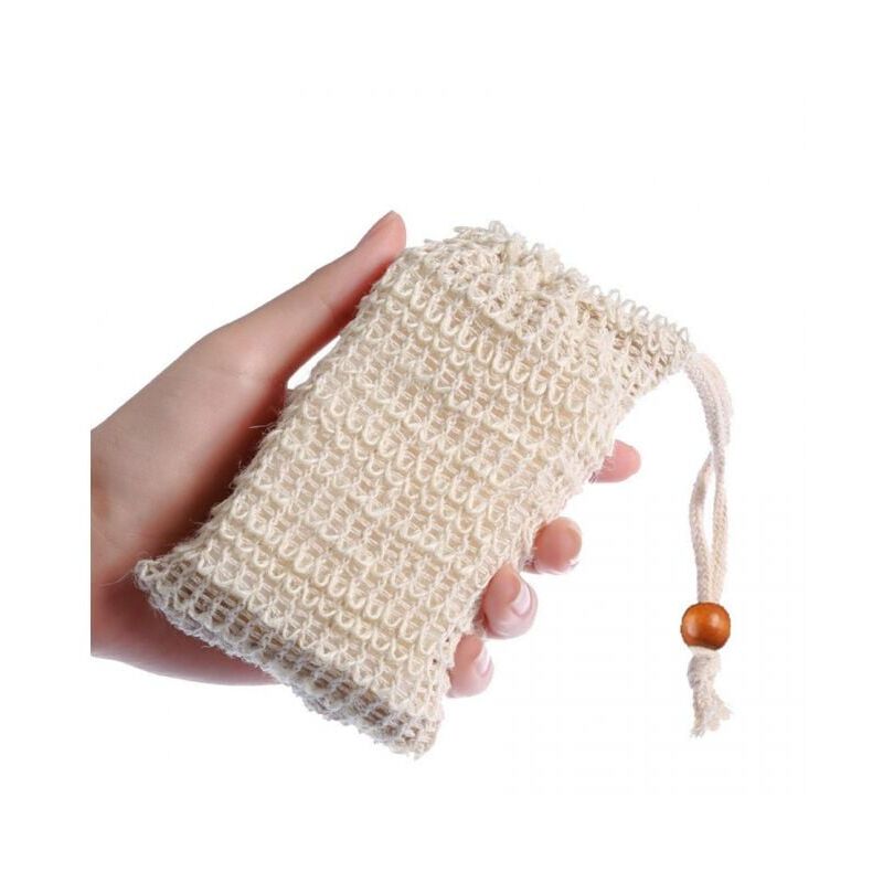 foto del prodotto xvx sacchetto porta sapone da 4 pezzi, porta sapone in sisal per doccia e massaggio, esfoliante e favorisce la circolazione sanguigna