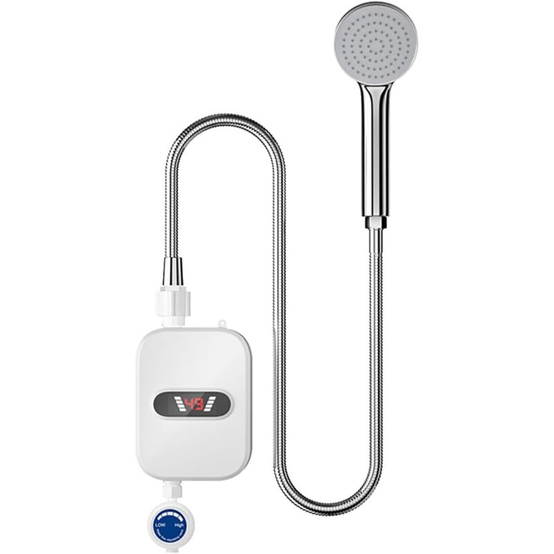 foto del prodotto xvx scaldabagno istantaneo a led 3500w, mini scaldabagno istantaneo, scaldabagno elettrico istantaneo 220v, con display digitale, scaldabagno