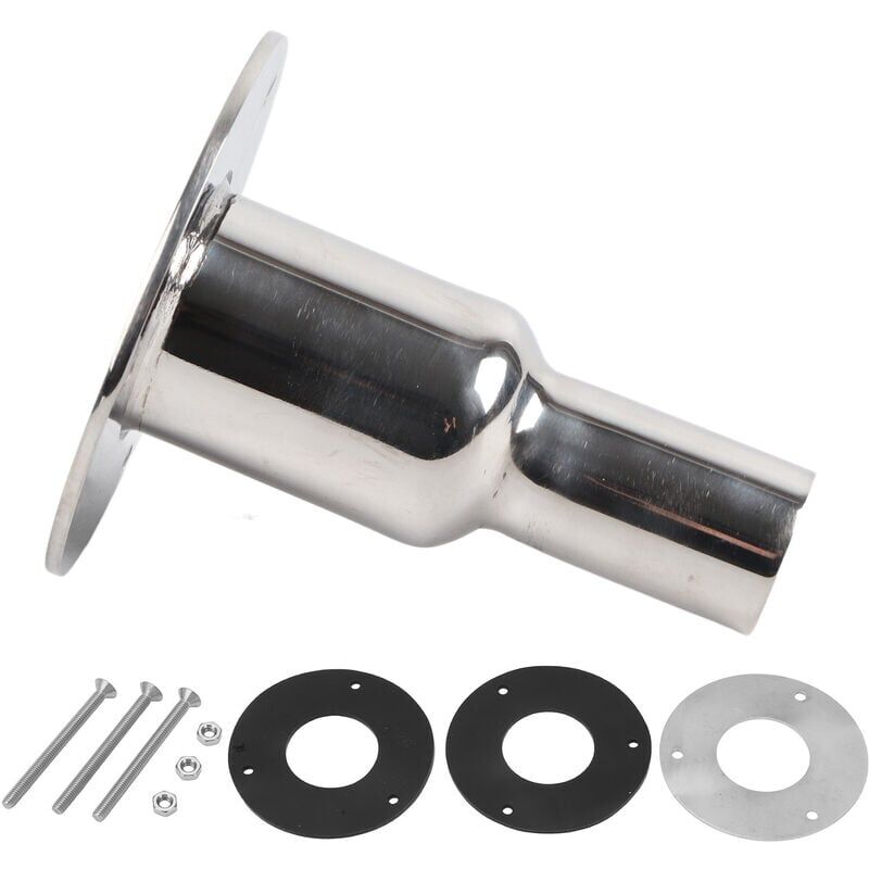 foto del prodotto xvx scarico passante in acciaio inossidabile 316 lucidato a specchio, diametro esterno di 24 mm, per camion marino dritto con riscaldatore diesel
