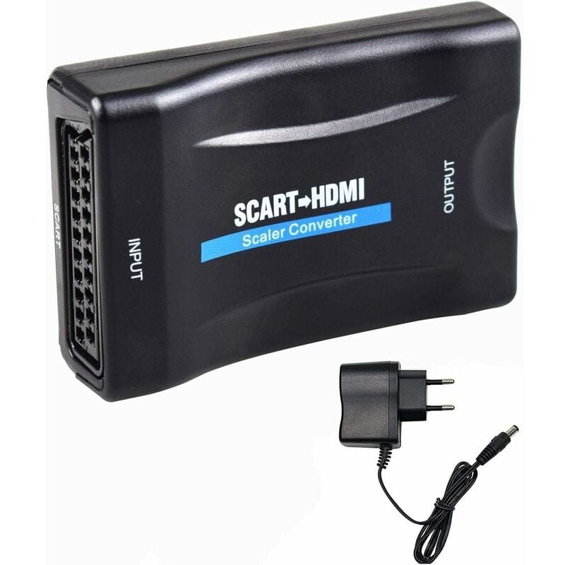 foto del prodotto xvx scart hdmi adattatore convertitore scart a hdmi 1080p hd compatibile con ntsc pal per sky hd blu ray ps3 tv cr