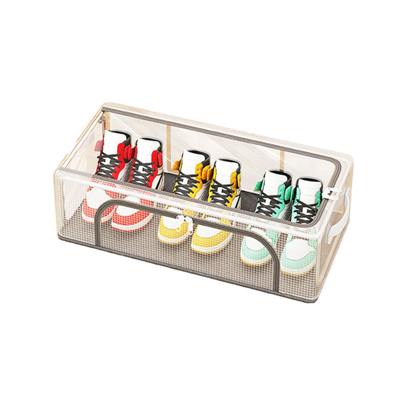 foto del prodotto xvx scatola portascarpe in pvc scatola portascarpe impermeabile e pieghevole, organizzatore portascarpe trasparente grande e robusto, scatole