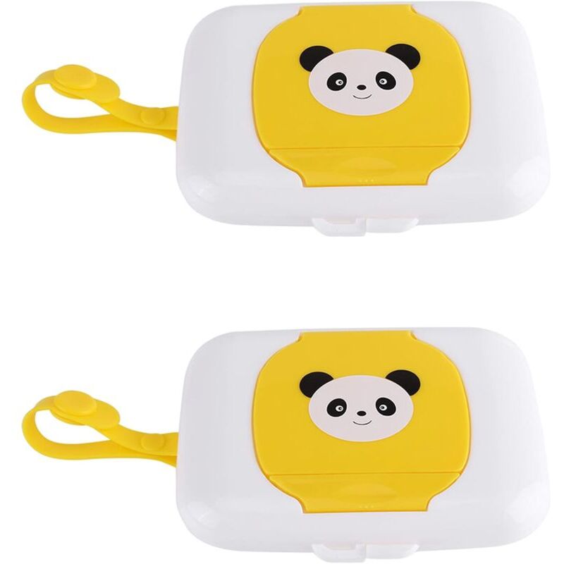foto del prodotto xvx scatole porta salviette gialle per neonati, salviette umidificate per neonati, fasciatoio da viaggio per neonati