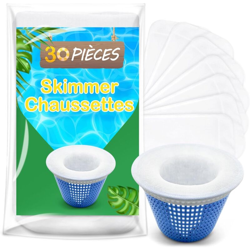 foto del prodotto xvx schwimmbad skimmer socke, 30 teilig, schwimmbad socke, elastischer nylon skimmer vorfilter mit ultrafeinem netz