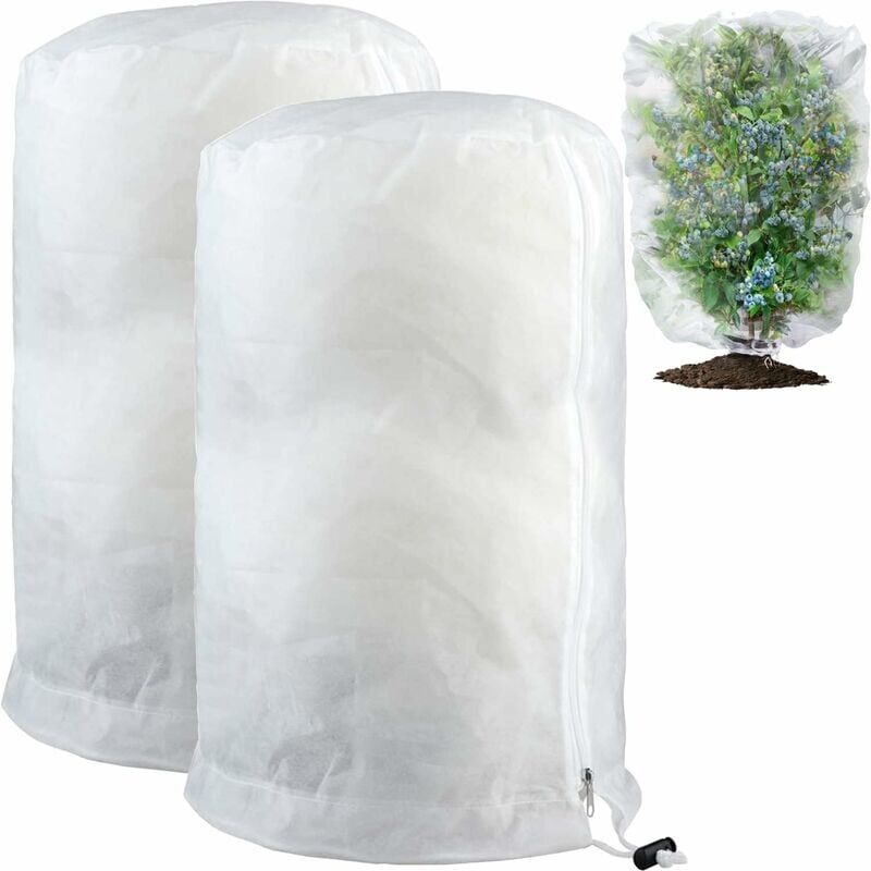 foto del prodotto xvx set di 2 copertura invernale per piante con coulisse e cerniera copertura a vela invernale in polipropilene per piante riutilizzabile