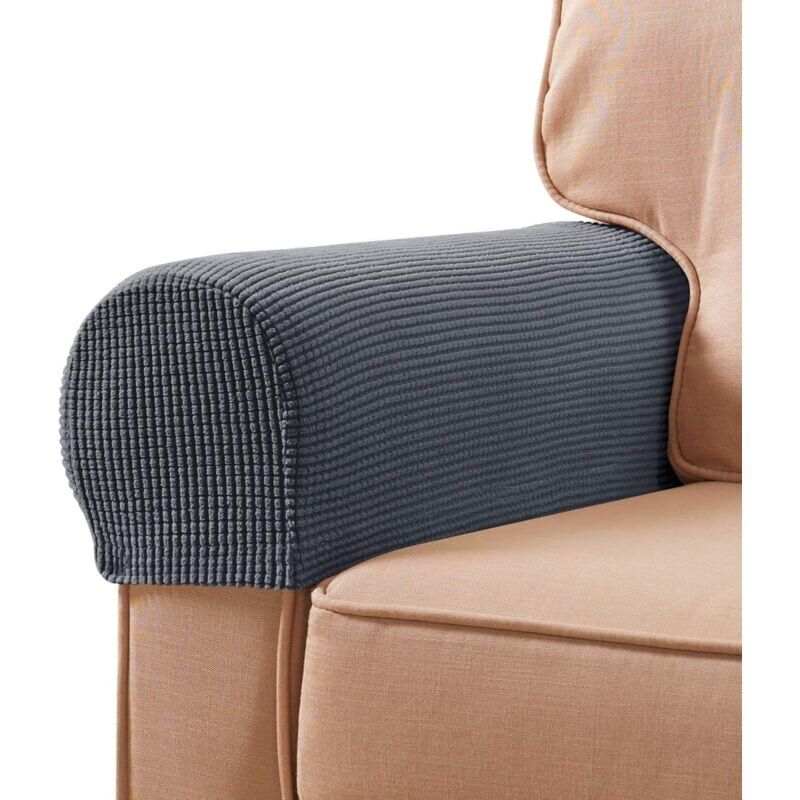 foto del prodotto xvx set di 2 copripoltrona impermeabili e antiscivolo in tessuto elasticizzato spandex per poltrone, divani e poltrone reclinabili grigio scuro 