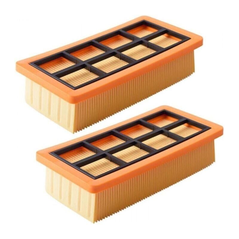 foto del prodotto xvx set di 2 filtri plissettati piatti di ricambio per aspirapolvere k rcher per liquidi e solidi, filtri per aspirapolvere k rcher