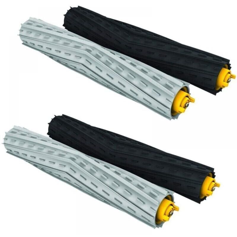 foto del prodotto xvx set di 2 rulli di ricambio per gli aspirapolvere irobot roomba 800 e 900. set di spazzole centrali in gomma.
