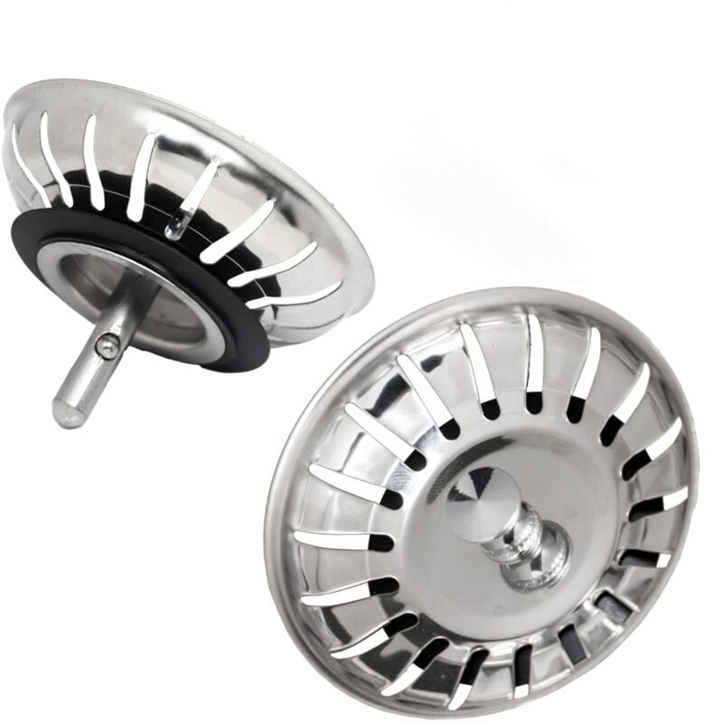 foto del prodotto xvx set di 2 tappi per lavello da cucina da 80 mm acciaio inossidabile 304 ss anticorrosione per scarico lavello da 80 mm filtro, filtro da