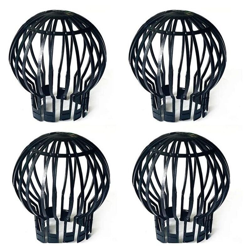 foto del prodotto xvx set di 4 supporti per grondaia, circa 12,4 x 14,5 cm, scarico anti intasamento, nero