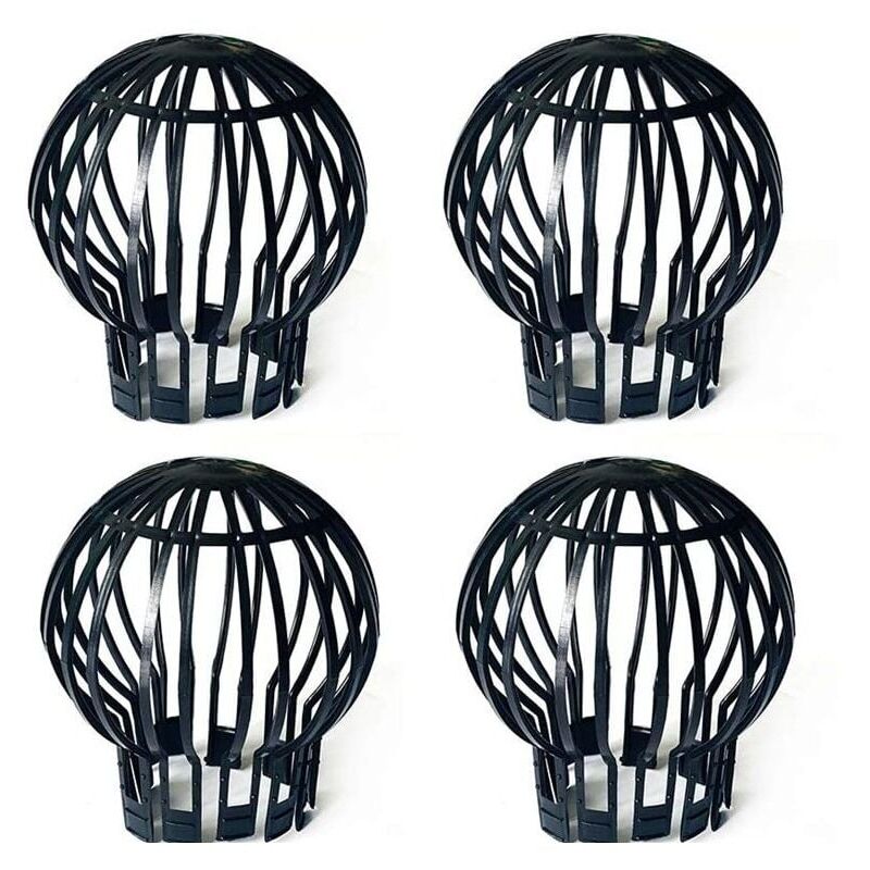 foto del prodotto xvx set di 4 supporti per grondaia, circa 12,4 x 14,5 cm, scarico anti intasamento, nero