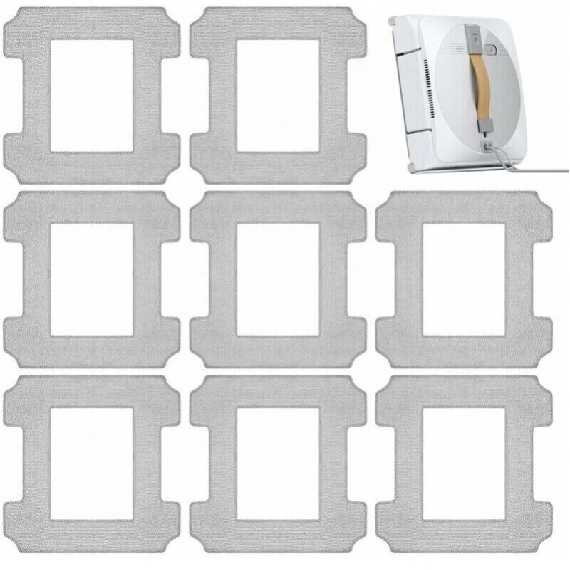 foto del prodotto xvx set di 8 panni in microfibra lavabili per aspirapolvere robot ecovacs winbot w1 series w1 pro window