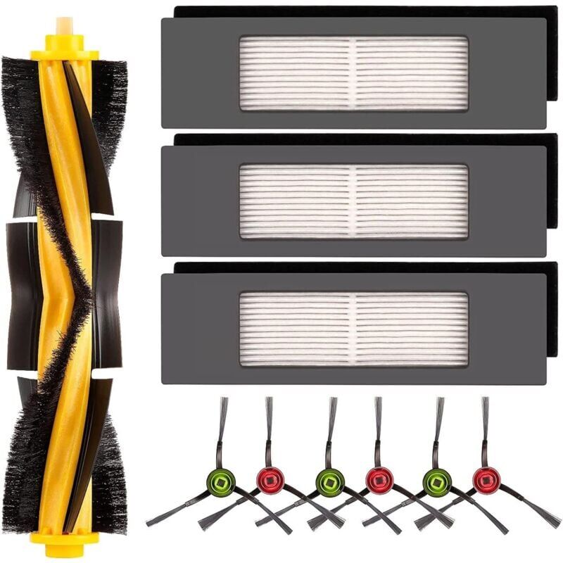foto del prodotto xvx set di spazzole con filtro di ricambio compatibile con gli aspirapolvere robot ecovacs deebot ozmo 920 950 t8 aivi max t9 t5 n5 n7 n8 n8 pro