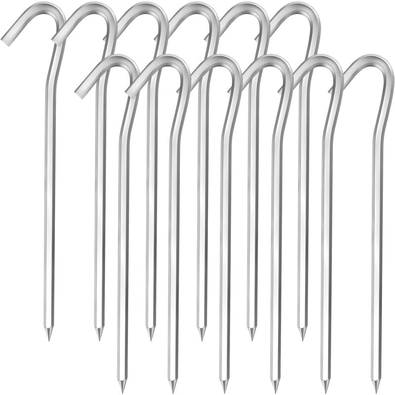 foto del prodotto xvx set mit 12 ankerpf hlen, 18 cm, erdn gel aus aluminiumlegierung, f r camping und outdoor, picknick, wandern, angeln