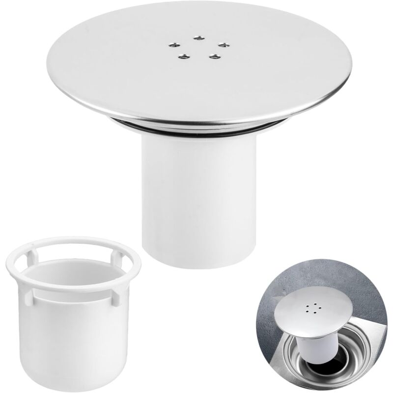 foto del prodotto xvx siphon de sol 90 mmcapot bonde douche, bonde de douche, universelle siphon douche, couvercle de vidange de douche, remplacement de couvercle de