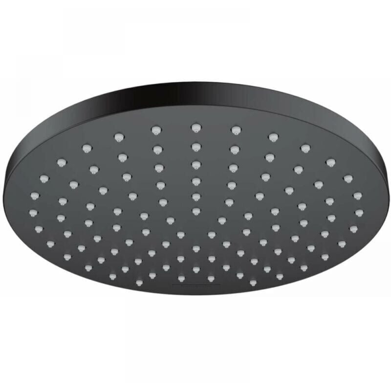 foto del prodotto xvx soffione doccia fisso diametro 25 cm sfera rotante per getto pioggia installazione fissa abs nero opaco tondo