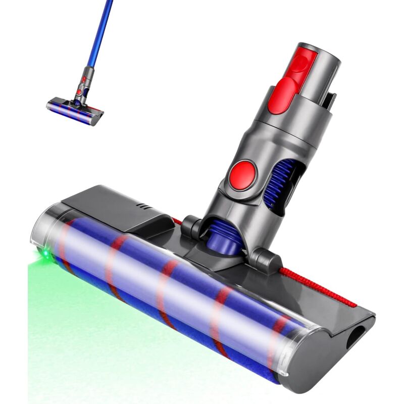 foto del prodotto xvx spazzola compatibile con aspirapolvere dyson v10 v8 v7 v11 testina di pulizia a trasmissione diretta attacco spazzola turbo con sgancio rapido