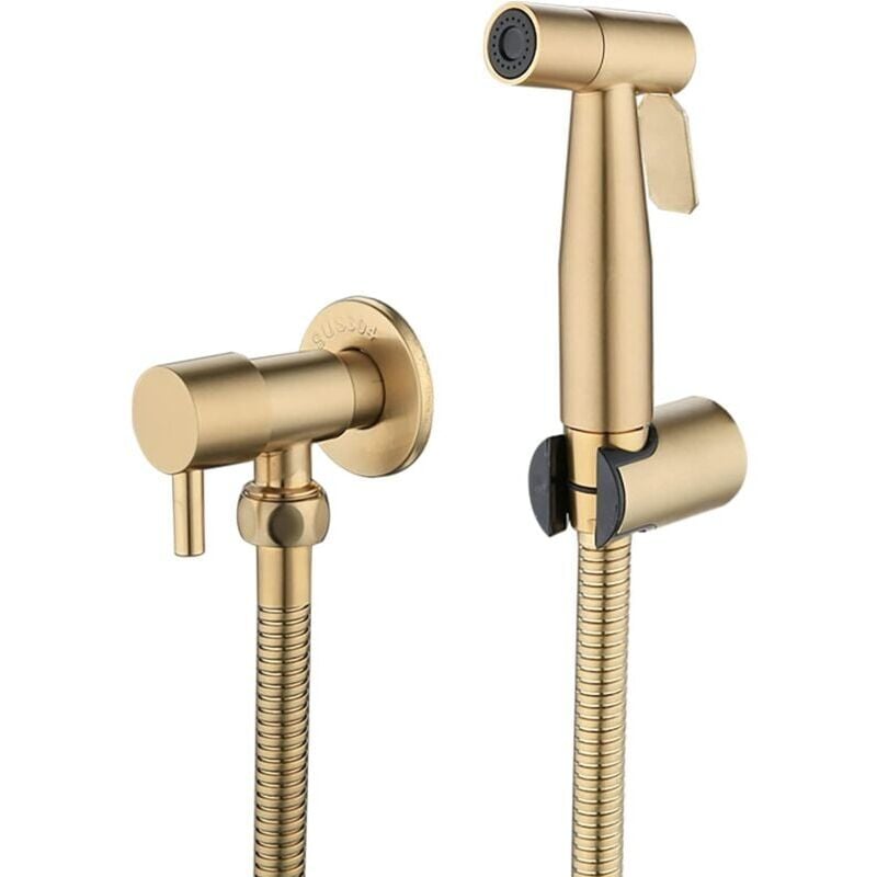 foto del prodotto xvx spruzzatore per wc in acciaio inossidabile, kit spruzzatore per bidet, spruzzatore per rubinetto per wc oro 