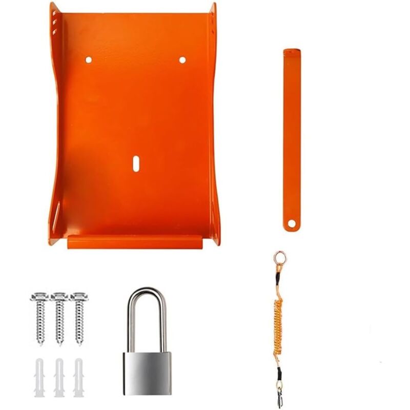foto del prodotto xvx supporto a parete per riporre in sicurezza i tuoi strumenti di soffiaggio essenziali, staffa per soffiatore bg 50, bg 56, bg 66, bg 86, staffa