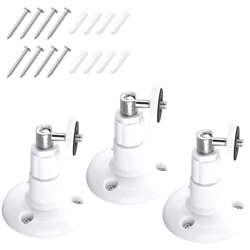 foto del prodotto xvx supporto da parete regolabile a 360 , confezione da 3, compatibile con ring stick up cam pro, regolabile a 360 per telecamera per interni di