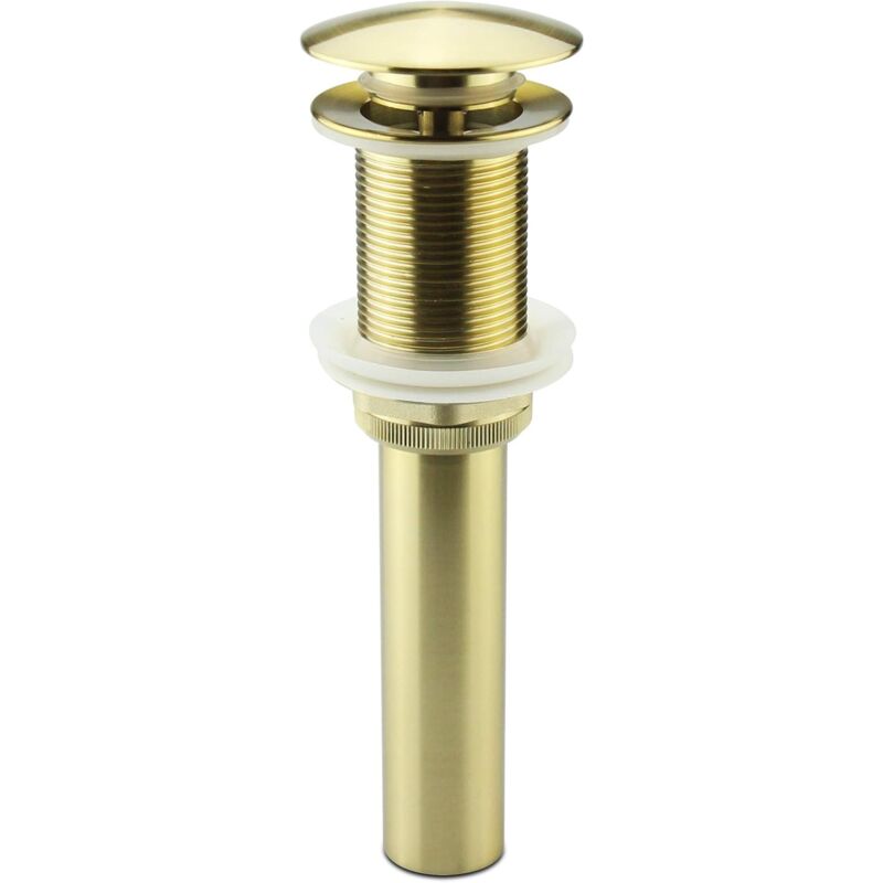 foto del prodotto xvx tappo di scarico per lavabo con rubinetto per lavabo dorato senza troppopieno, lavabo pop up