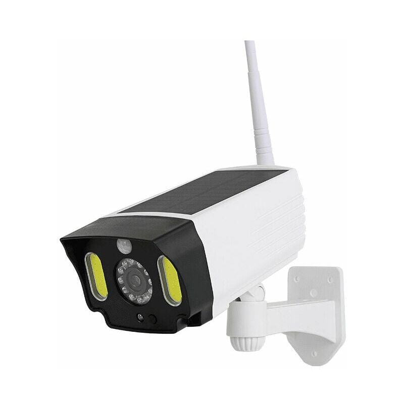 foto del prodotto xvx telecamera da esterno fittizia di sicurezza e protezione antifurto con pannello solare e rilevatore di movimento. telecamera di sicurezza led