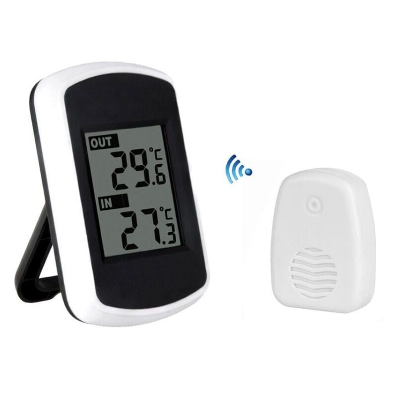 foto del prodotto xvx termometro lcd wireless per la misurazione della temperatura interna ed esterna, tester della temperatura ambiente.