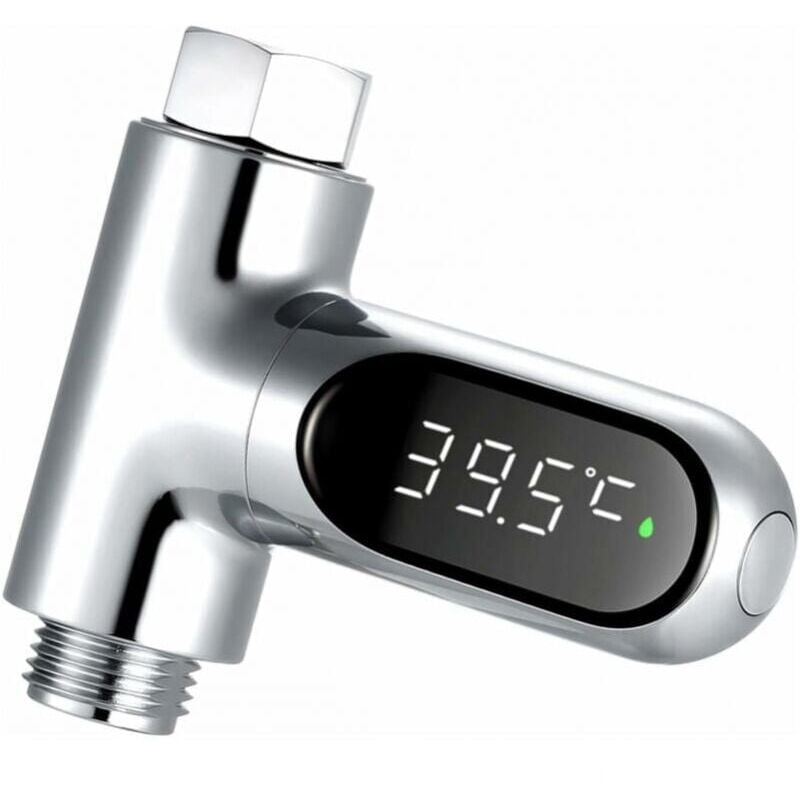 foto del prodotto xvx termometro per doccia, termometro per bagnetto per neonati, display digitale della temperatura a led, display celsius fahrenheit, schermo