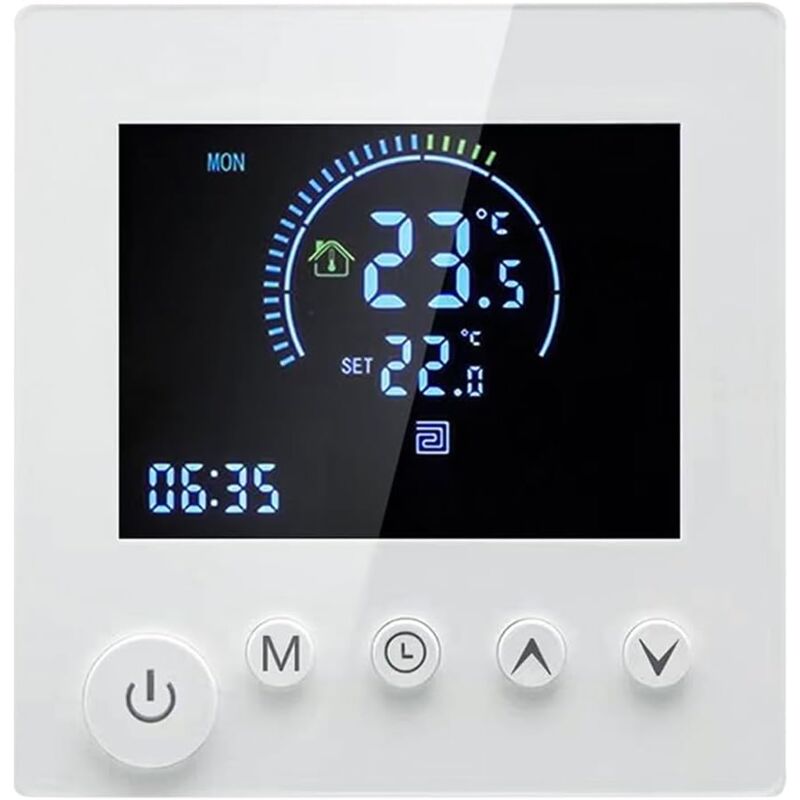 foto del prodotto xvx termostato wifi per caldaia a gas, termostato wifi, display lcd programmabile con alexa google assistant e app mobile
