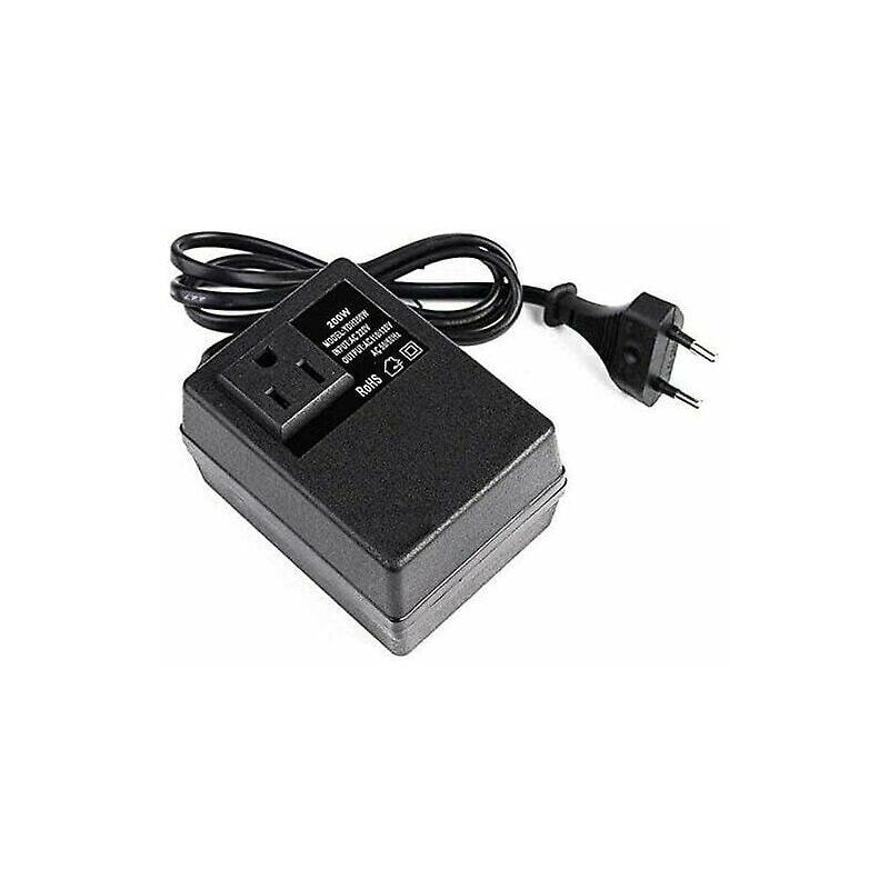 foto del prodotto xvx trasformatore da 220v a 110v, 200w, con spina europea, per tensione ridotta.