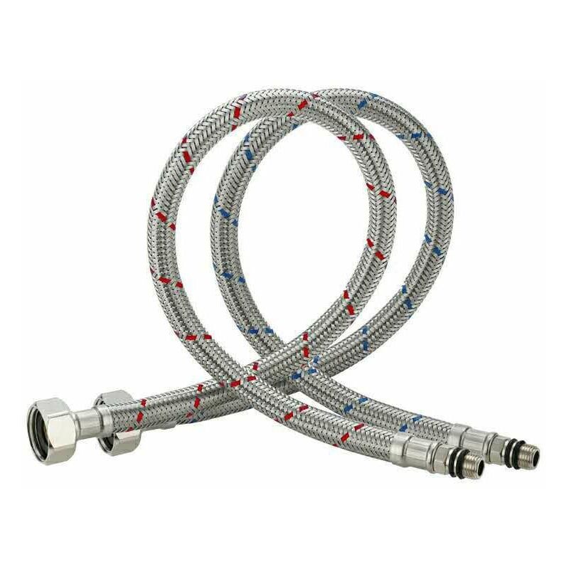 foto del prodotto xvx tubo flessibile di collegamento in acciaio inossidabile miscelatore acqua calda e fredda rubinetto lavello cucina 60 cm