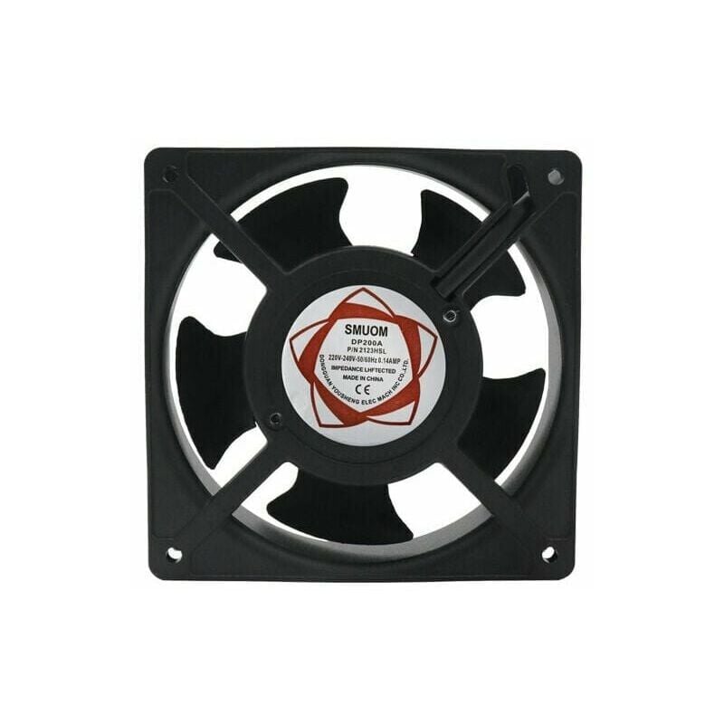 foto del prodotto xvx ventilatore assiale per camino ad alta temperatura con pale metalliche, silenzioso, universale, 120 x 120 x 38 mm