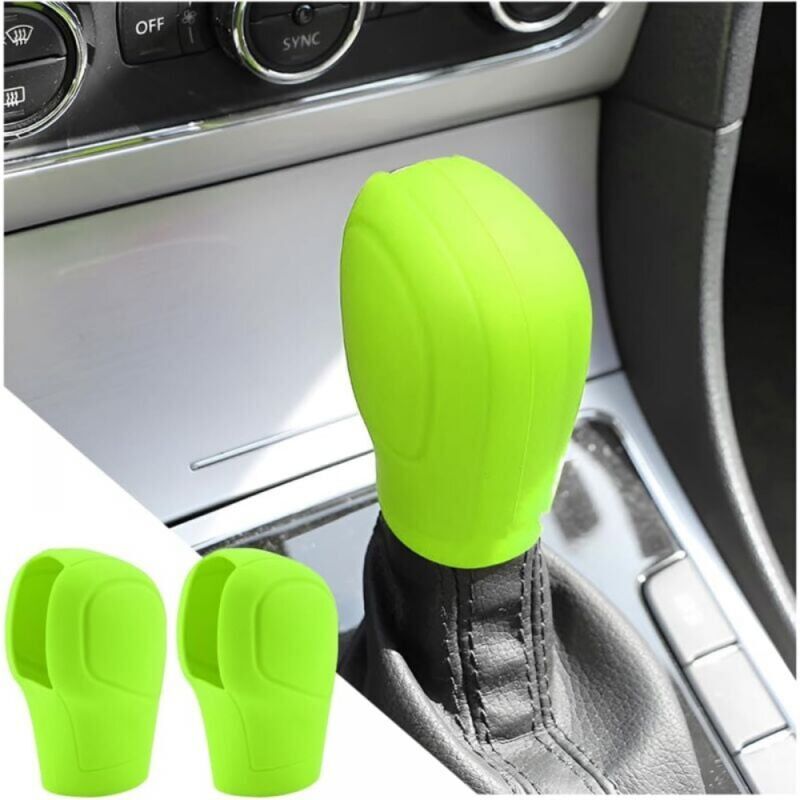 foto del prodotto xvx verde 2 copri pomello del cambio universale in silicone per auto.