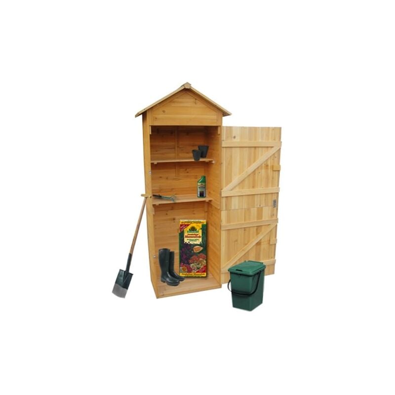 foto del prodotto xxl capannone da giardino capannone porta attrezzi da giardino con tetto a punta, in legno, 79 x 49 x 190 cm, capannone porta attrezzi da giardino